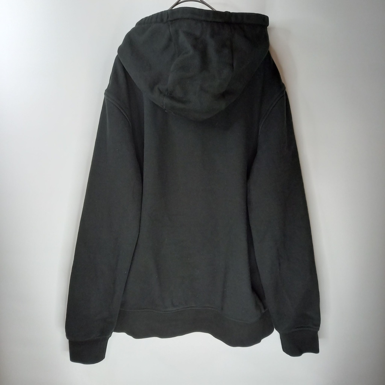 ラコステ　プルオーバーフーディー　パーカー　刺繍ロゴ　ブラック　ユーロ古着