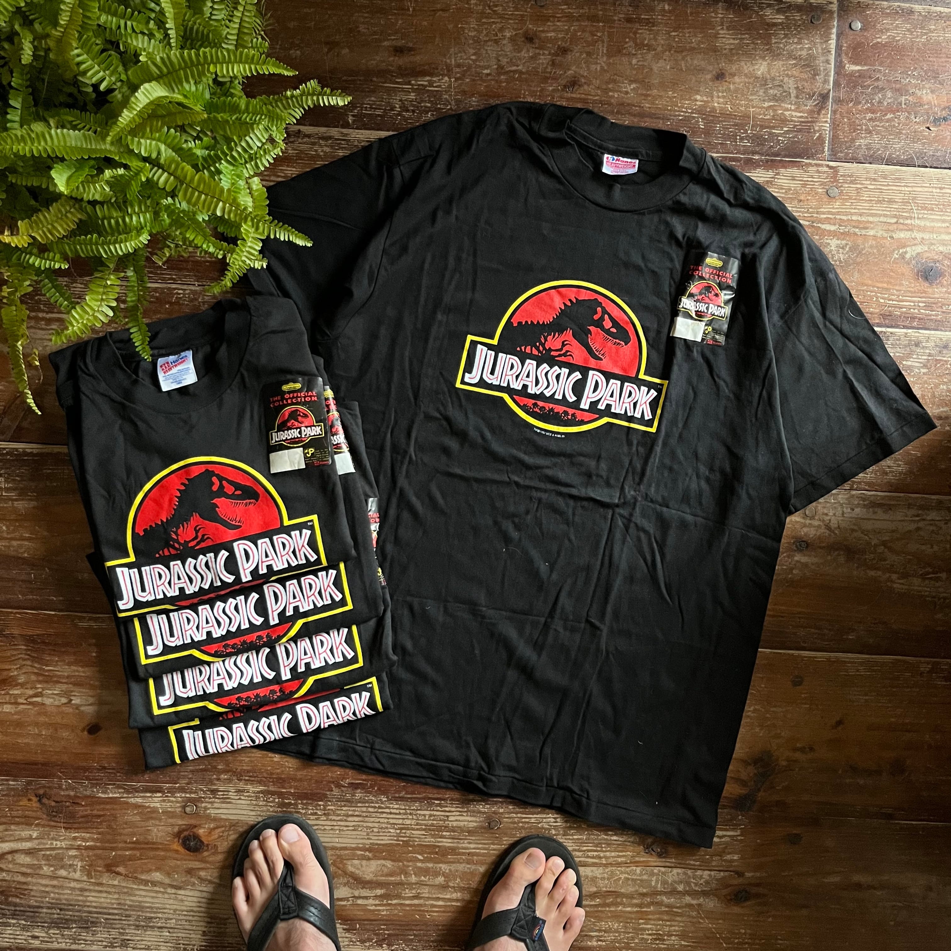 格安店 アメリカ製1992年 Jurassic Park Tシャツ フロント バック ロゴ 