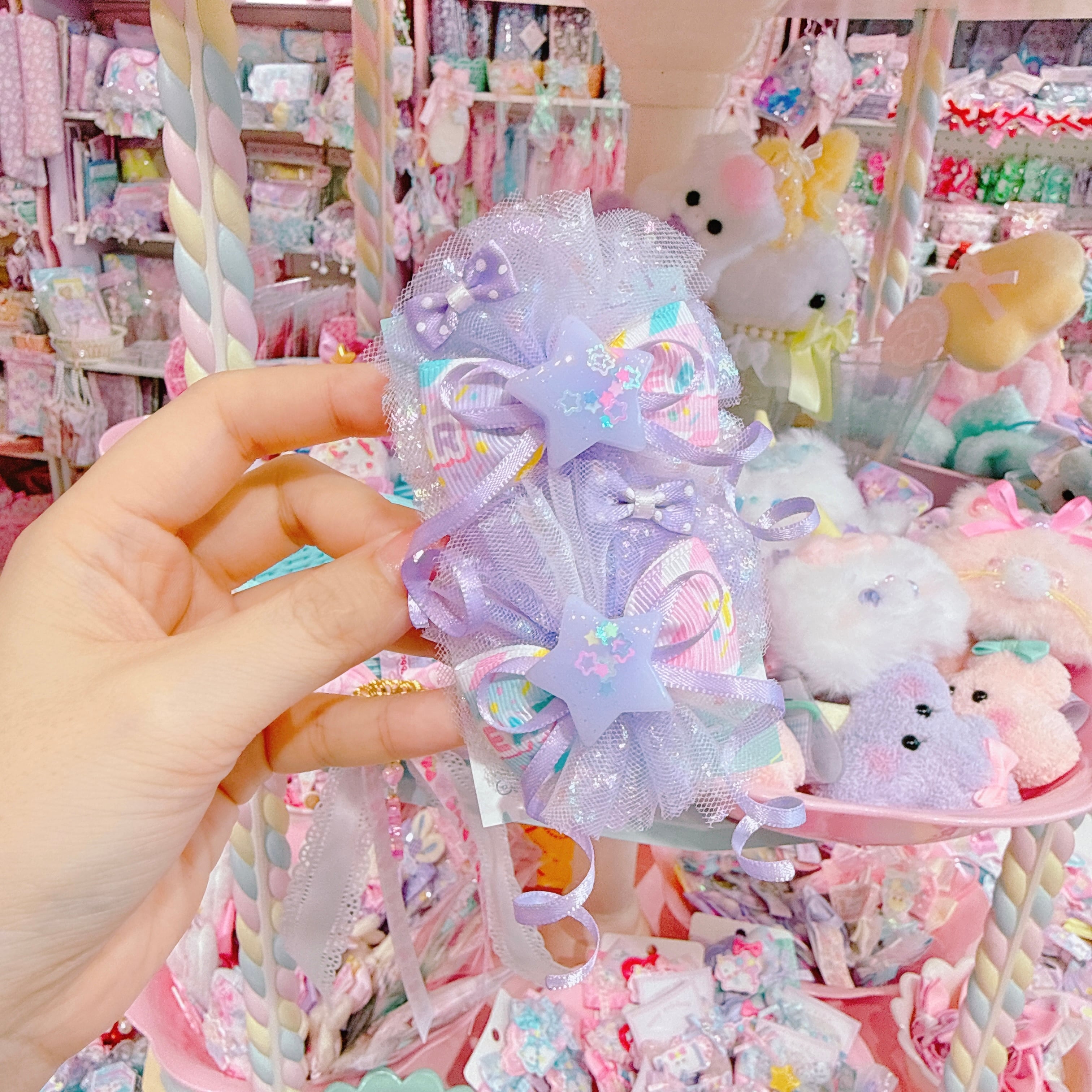【P6】12-12チュールツインヘアクリップ