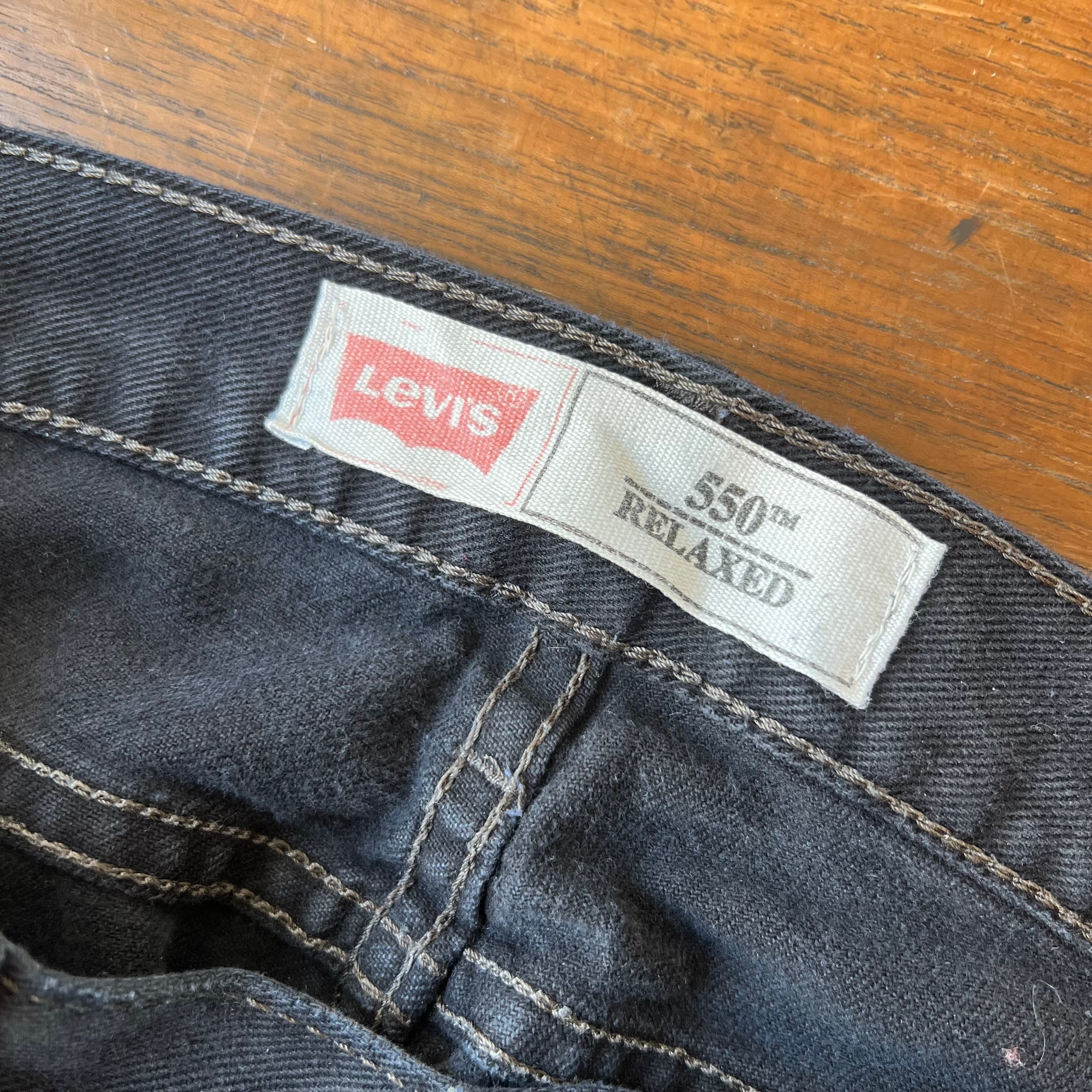 Levi's550 “Husky” ブラックデニムパンツ メンズW34L28 ブラック