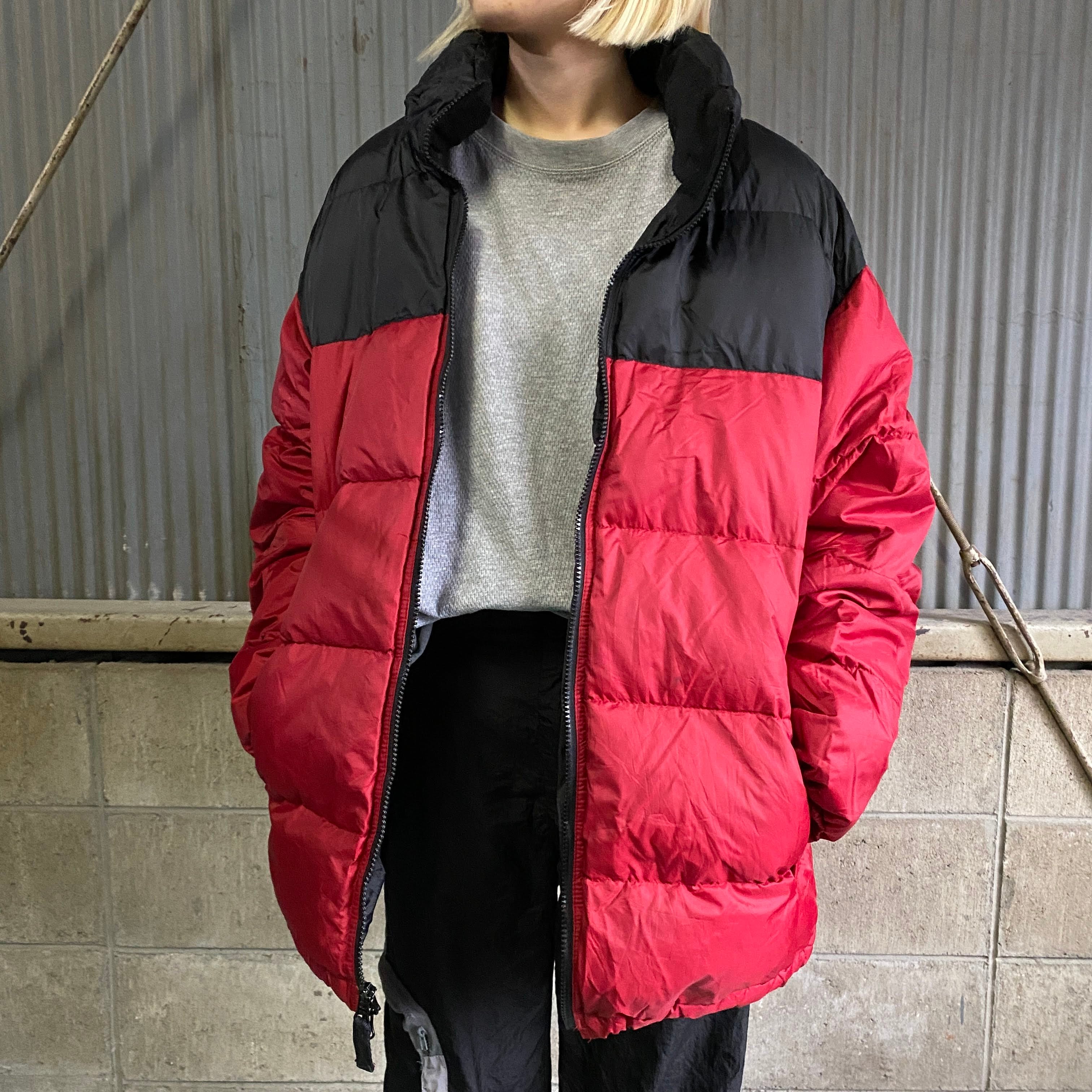 訳あり特価 90年代 Gap オールドギャップ ダウンジャケット メンズm 古着 90s ヴィンテージ ビンテージ レッド ブラック 赤 黒 フード収納型 ブルゾン ジャケット Cave 古着屋 公式 古着通販サイト