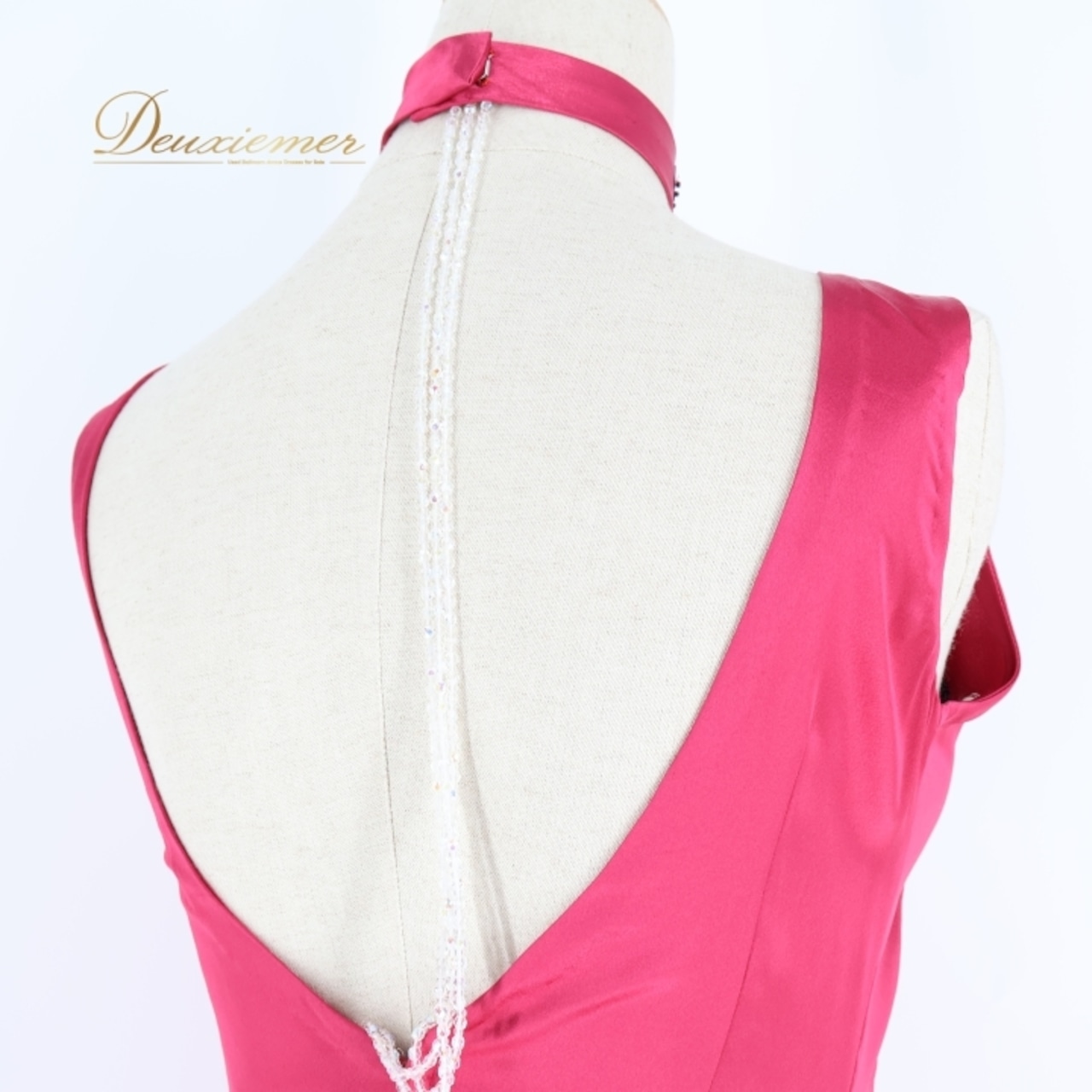 社交ダンス 衣装 ワンピース ドレス 光沢 無地 軽い 薄い パーティ 発表会 パーティドレス かわいい 高級感 ピンク系 エレガント フェミニン おしゃれ ダンス衣装 上品 ステージ衣装 レディース