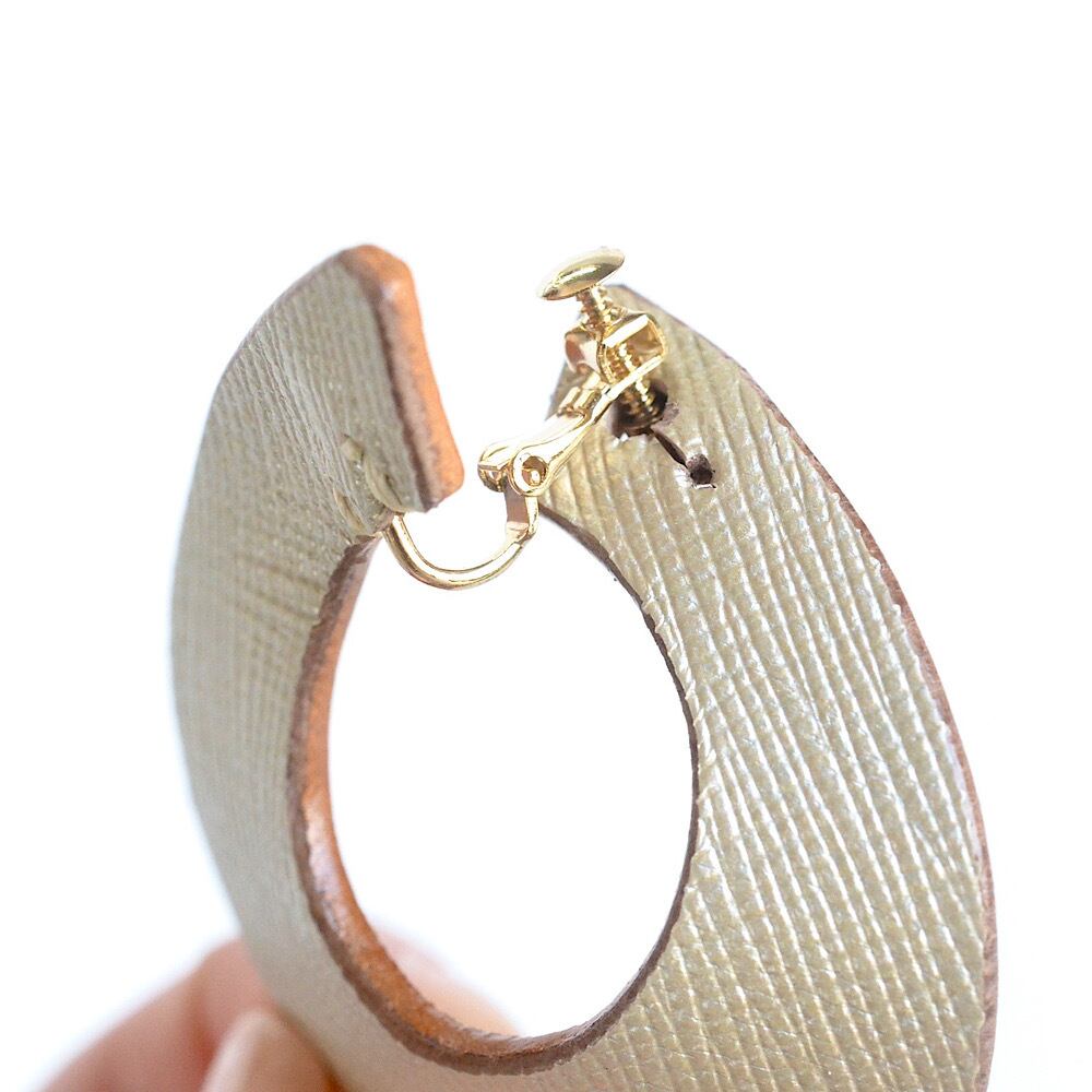 leather pierce/earring 《Goat Connect》3colors | TO DAY'S BOUTIQUE