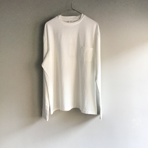 YAECA / ヤエカ  クルーネックTシャツ  長袖 UNISEX #34021 WHITE