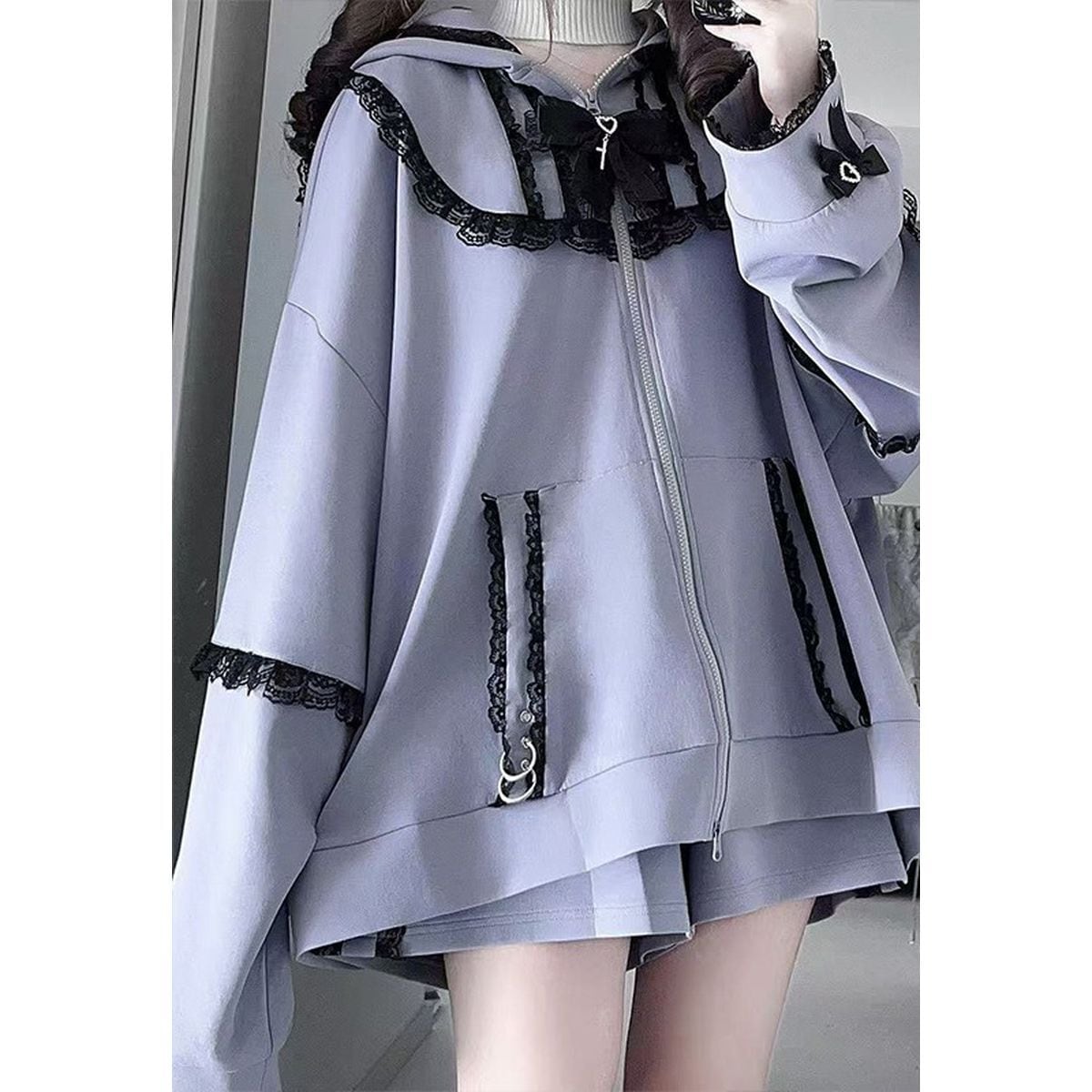 サブカル系うさ耳オーバーサイズパーカー：ロングパンツ | Maiden's Rêve