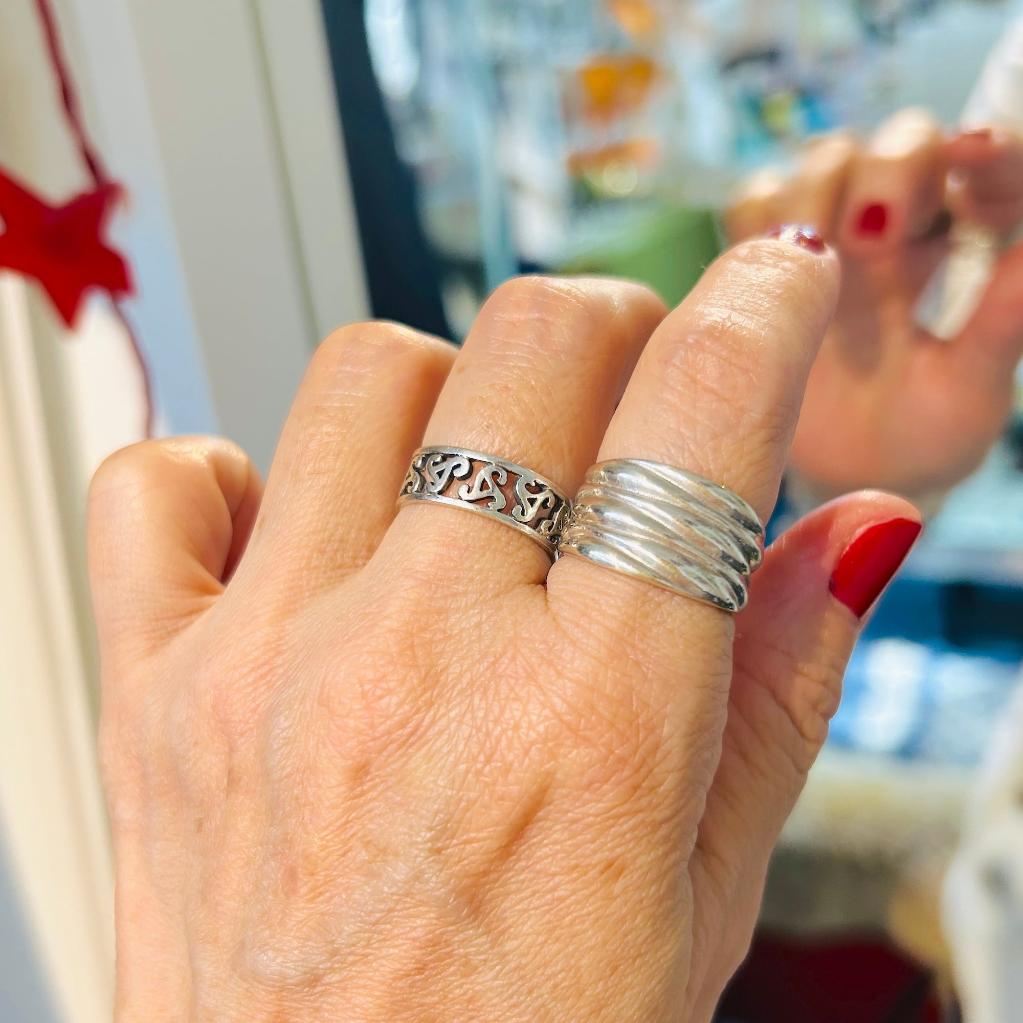 シルバー925 James Avery リブ模様バンドリング（15号） | Milo