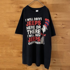 【GILDAN】Cat in the Hat Tシャツ JEEPS ロゴ プリント XL ビッグサイズ US古着