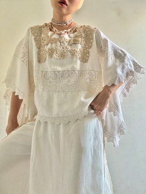 ①"Loop Collection" Crochet/Cotton Cloth Top