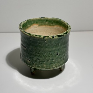 【pot pot】陶器鉢 ⑧酸化 白土古陶土 織部 ろくろ