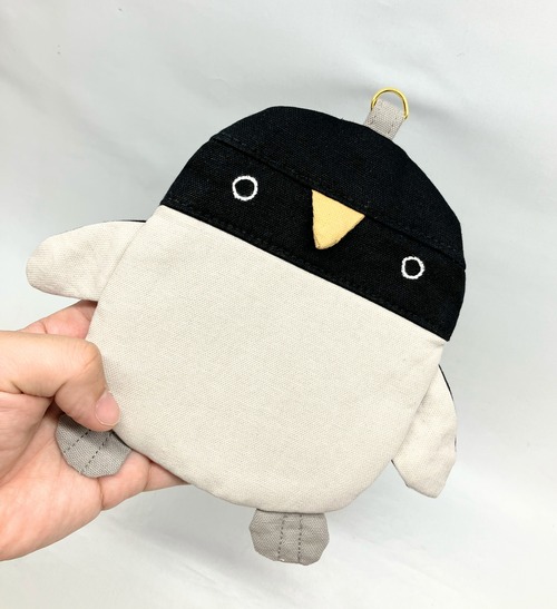パスケース　ペンギン｜とりさん工房ーかわいいハンドメイドポーチ
