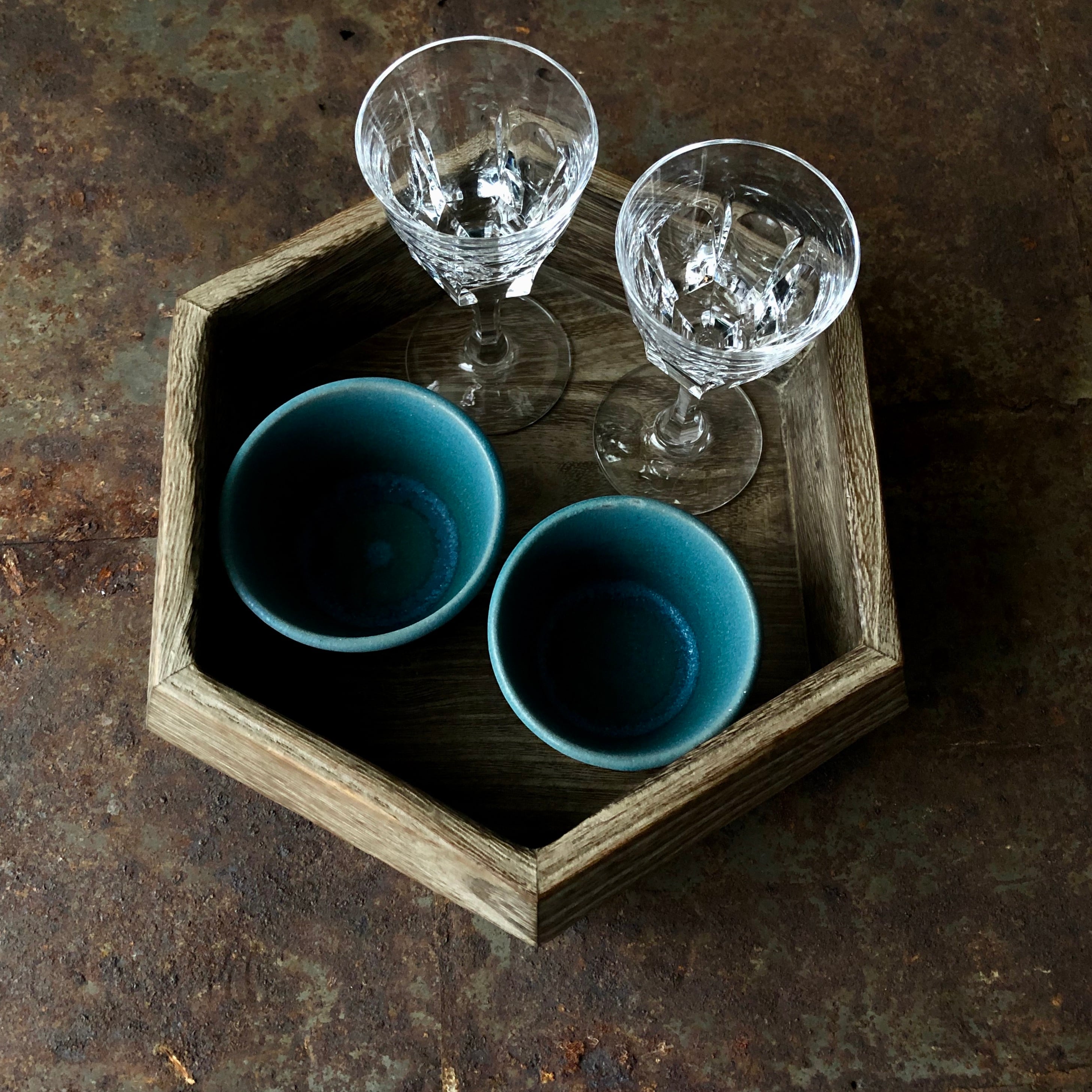 古物 アトランティスクリスタルグラス 4客セット | cie