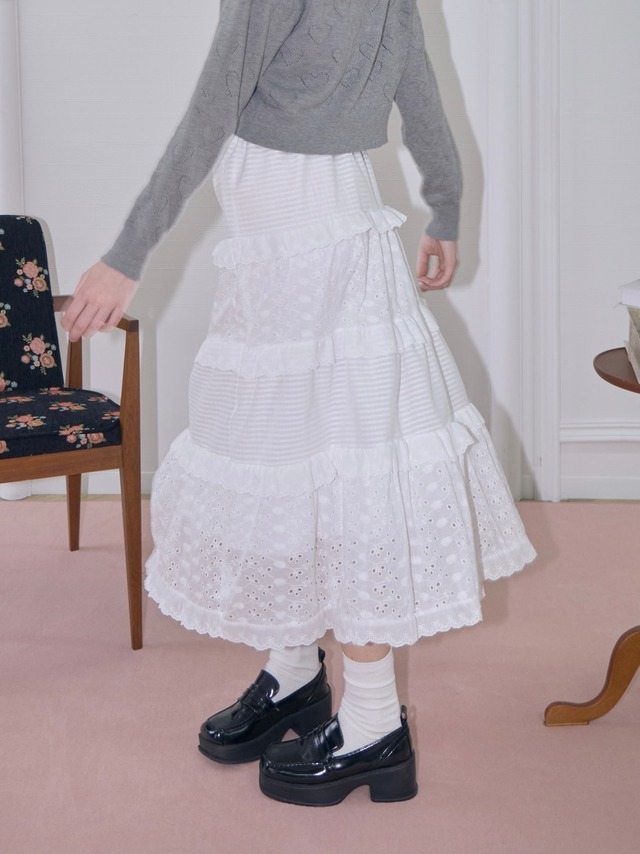 cotton lace skirt
