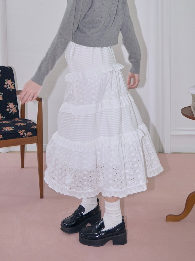 【ラスト１点】cotton lace skirt
