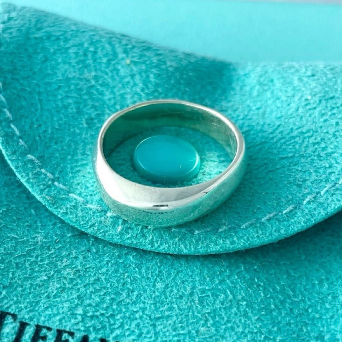 ティファニー 13号 ブルー エナメル ハート リング シルバー TO2fe