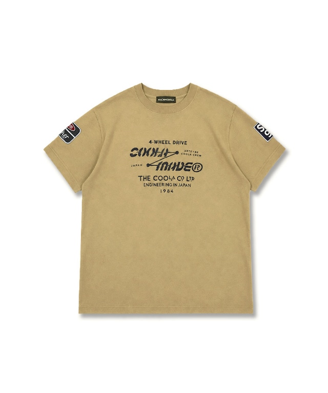 COOLAドライブプリントベーシックTシャツ (BEIGE)　CQ-49002