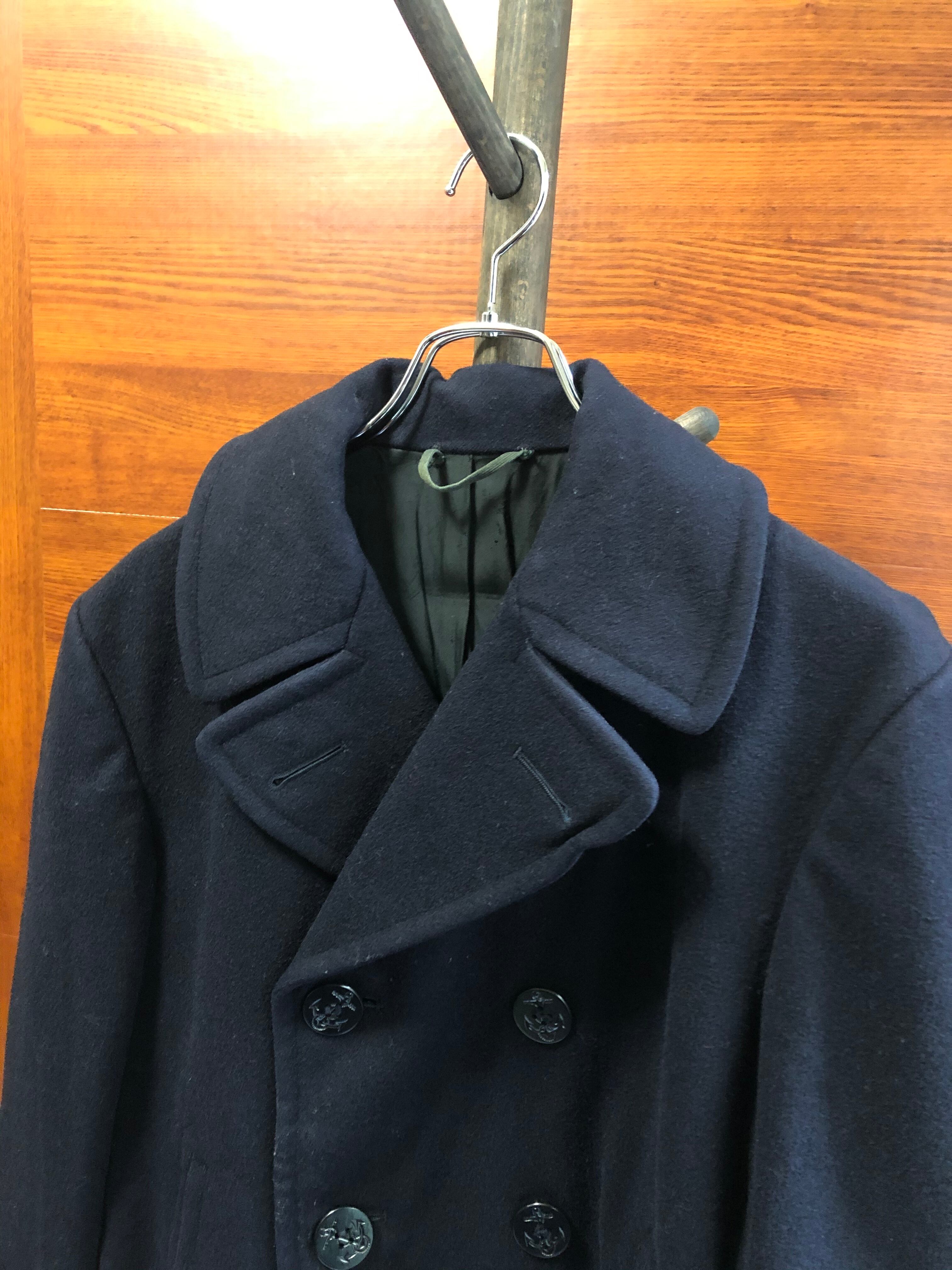 80s ヴィンテージ  US NAVY OVER COAT アメリカ軍 pコート