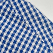 Brooks Brothers ブルックスブラザーズ ギンガムチェック BD シアサッカー 半袖シャツ L/ブルー系 メンズ