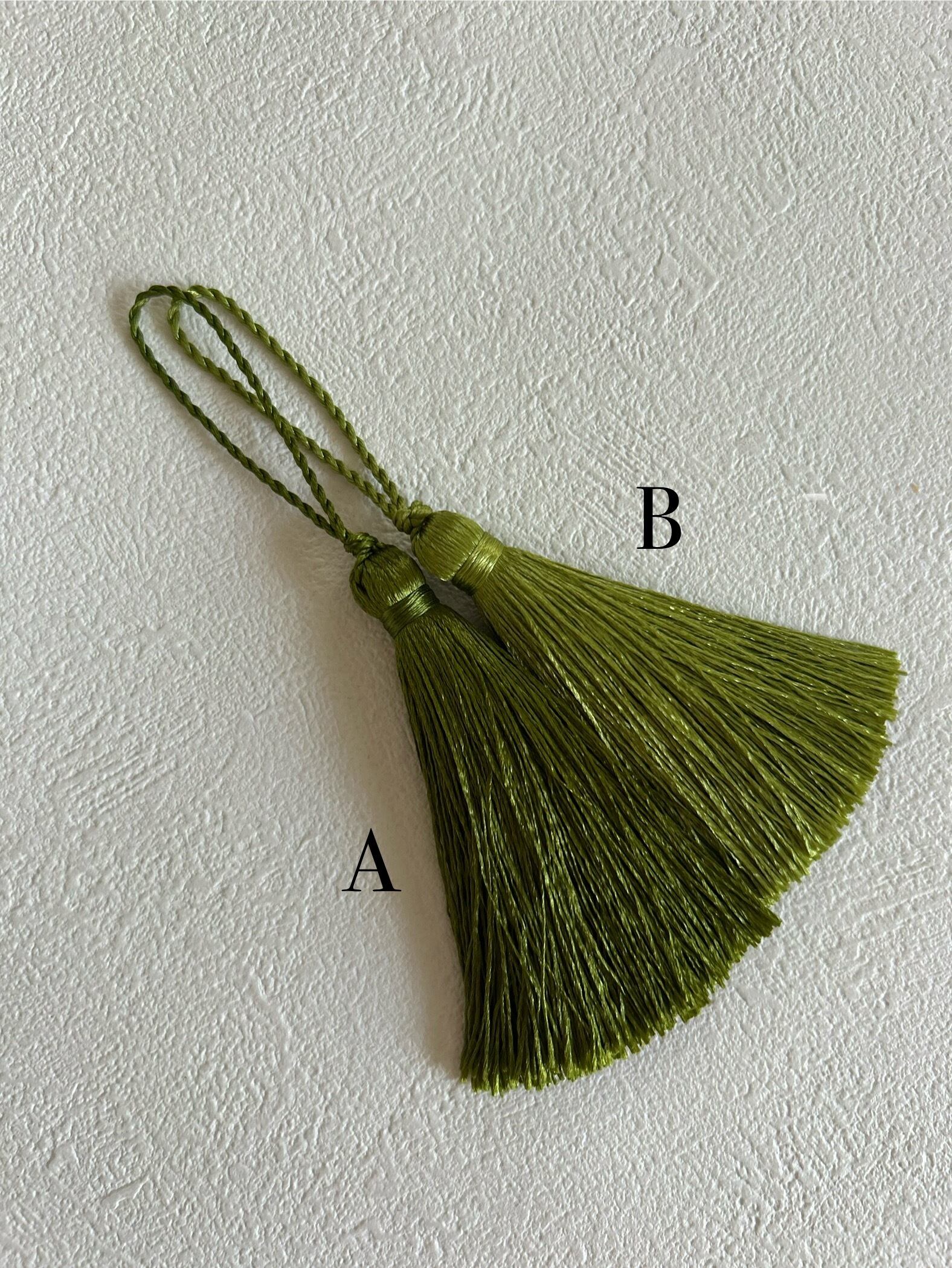 輸入デザインタッセル フランス グリーン系 カルトナージュ アクセサリーパーツ デコレーション材