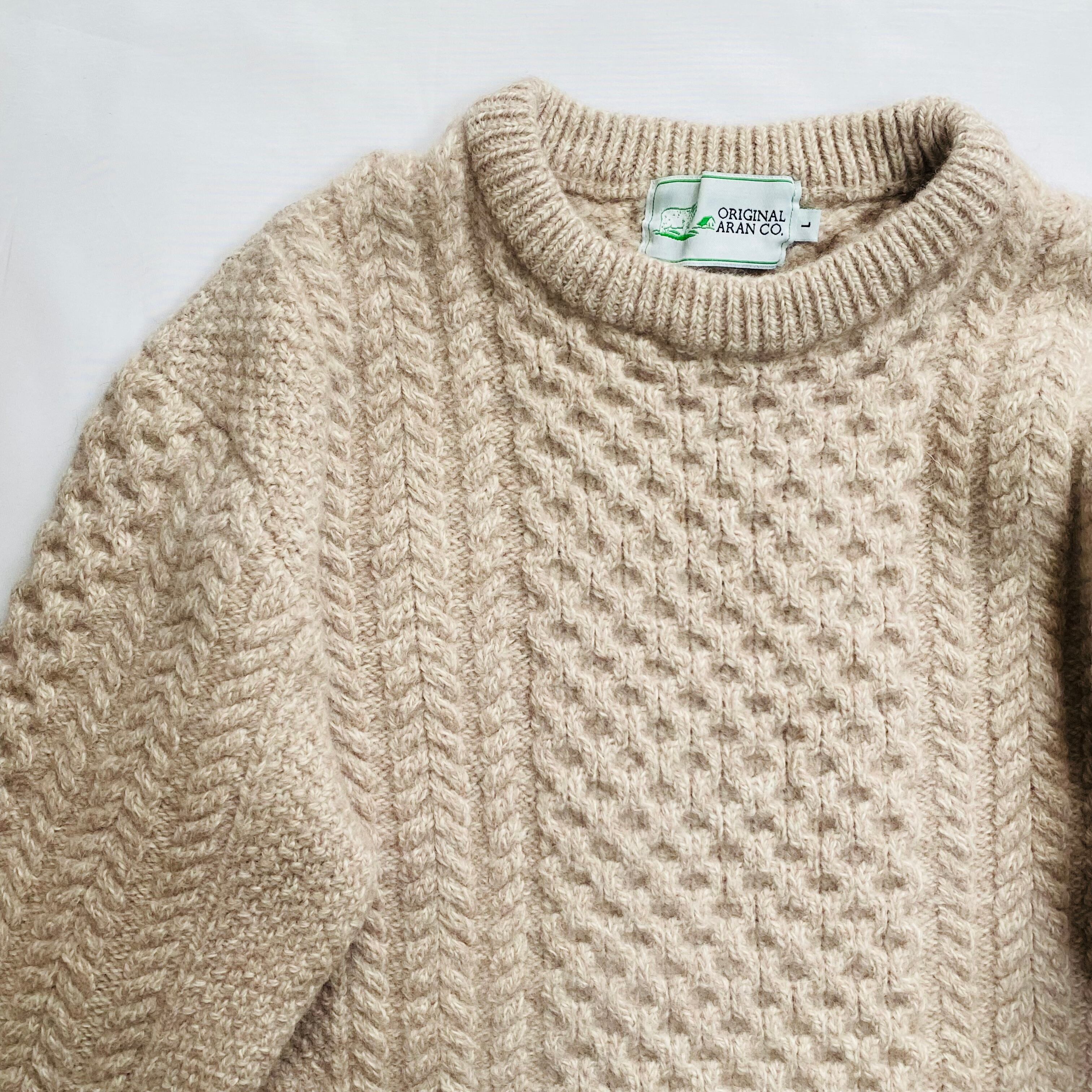 激レア　一点モノ　ハンドメイド　ダーニング　フィッシャーマンニット　古着 激レア 一点モノ ハンドメイド ダーニング フィッシャーマン