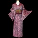 小紋 袷着物 身丈151.5cm 裄丈64cm ピンク 着物 きもの カジュアル着物 リサイクル着物 kimono 中古 仕立て上がり