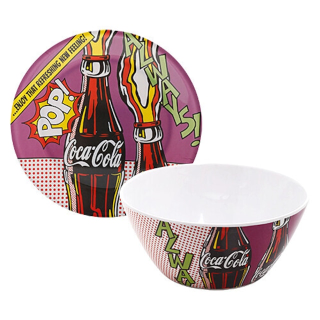 【Coca-cola】ポップ アート 9inch デザート プレート & 6inch ボウル セット