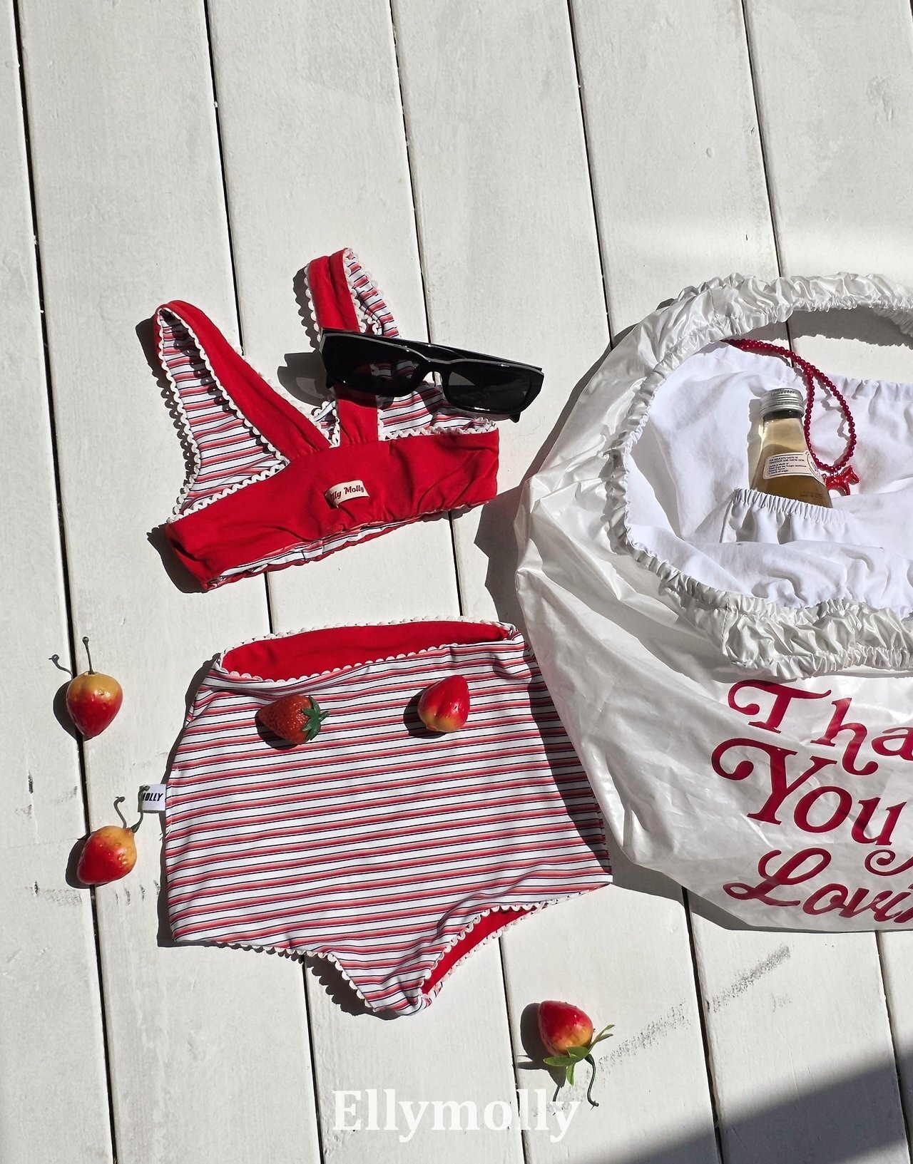 red S[5]［即納］reversible swim setup (両面着用可能）/ elly molly 26summer