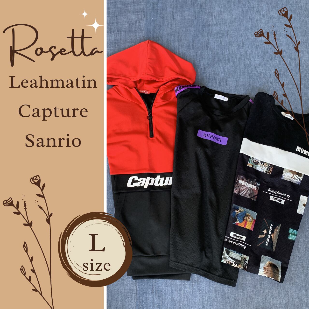 ストリートライン♪ 男女兼用 半袖Tシャツ パーカー L 3点 Leahmatin ...