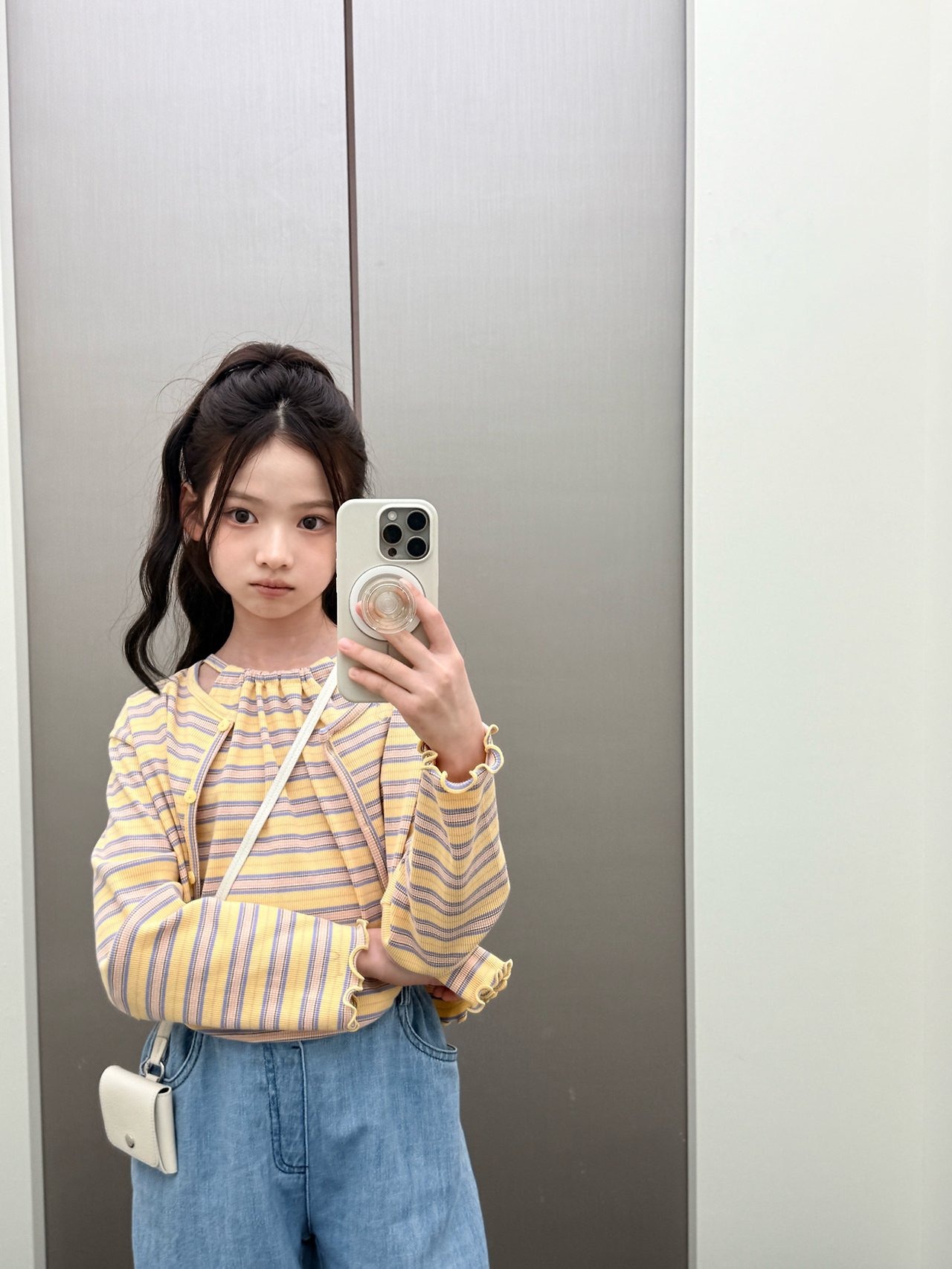 [COMMA] Holter Cardigan (striped) (160/170) / [콤마] 홀터가디건(단가라) (160/170)