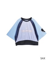 スイッチングクロップドTシャツ (SAX) CQ-46079