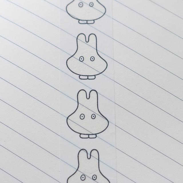 ミッフィー×グリーンフラッシュ　obake　20ｍｍクリアマスキングテープ  　CA14