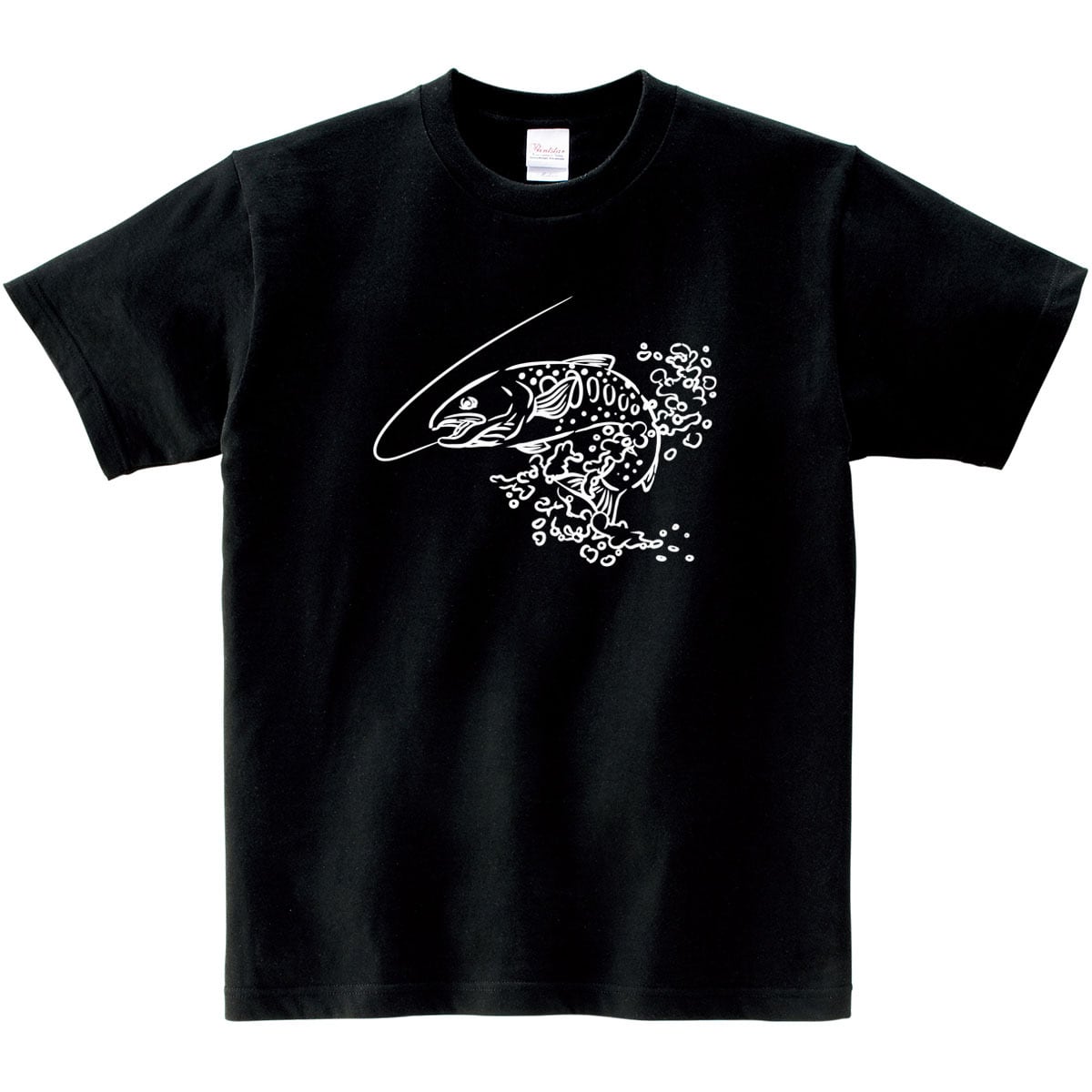 選べるデザイン ヤマメ釣り 線画 山女魚 Tシャツ rf24 半袖・長袖 渓流