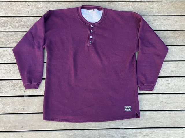 90s RUSSELL ATHLETIC HENLEY NECK SWEAT SHIRTS MADE IN USA