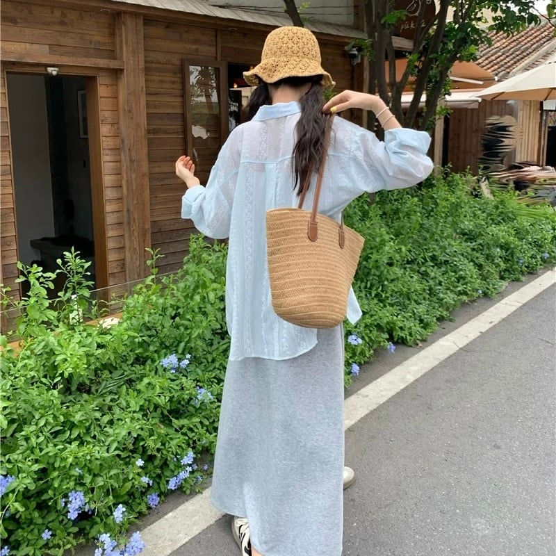 outer】2色刺繍シアーシャツ RX6035 | BeautyYouStyle