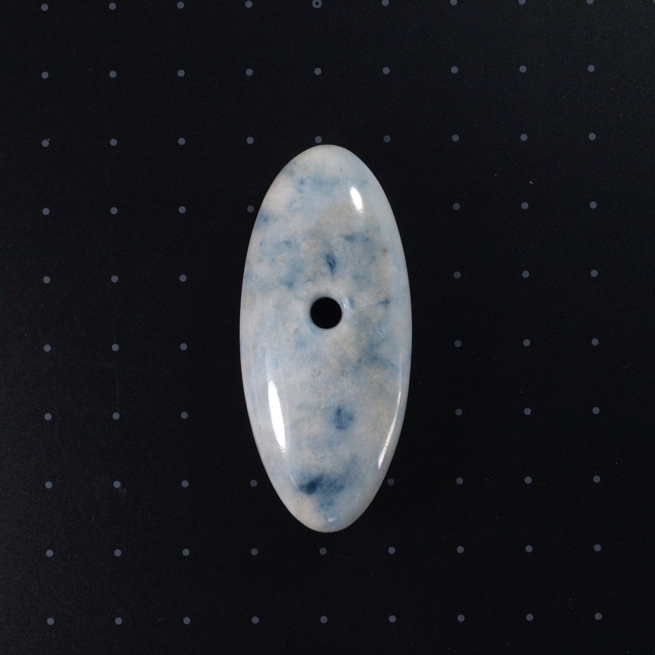 糸魚川翡翠 大珠 コン沢 青翡翠 55mm Blue jadeite Taishu | URUWA