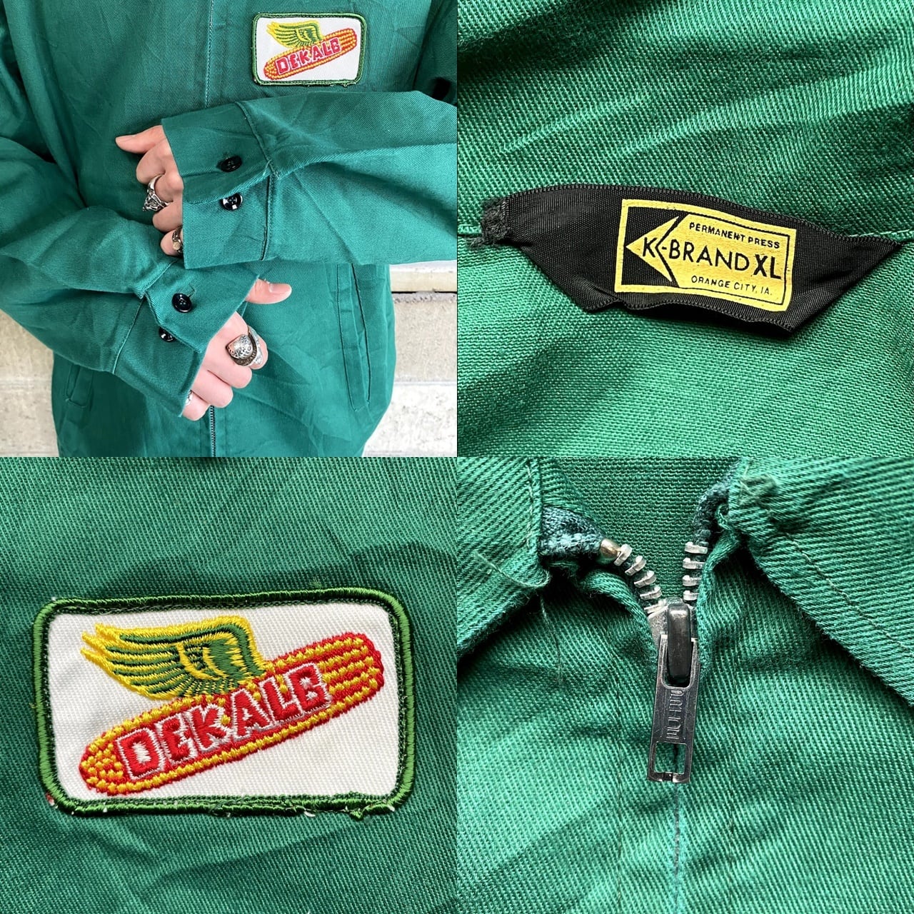 70〜80年代 K BRAND DEKALB 企業ロゴ ワークジャケット 70〜80年代 K BRAND DEKALB 企業ロゴ ワークジャケット