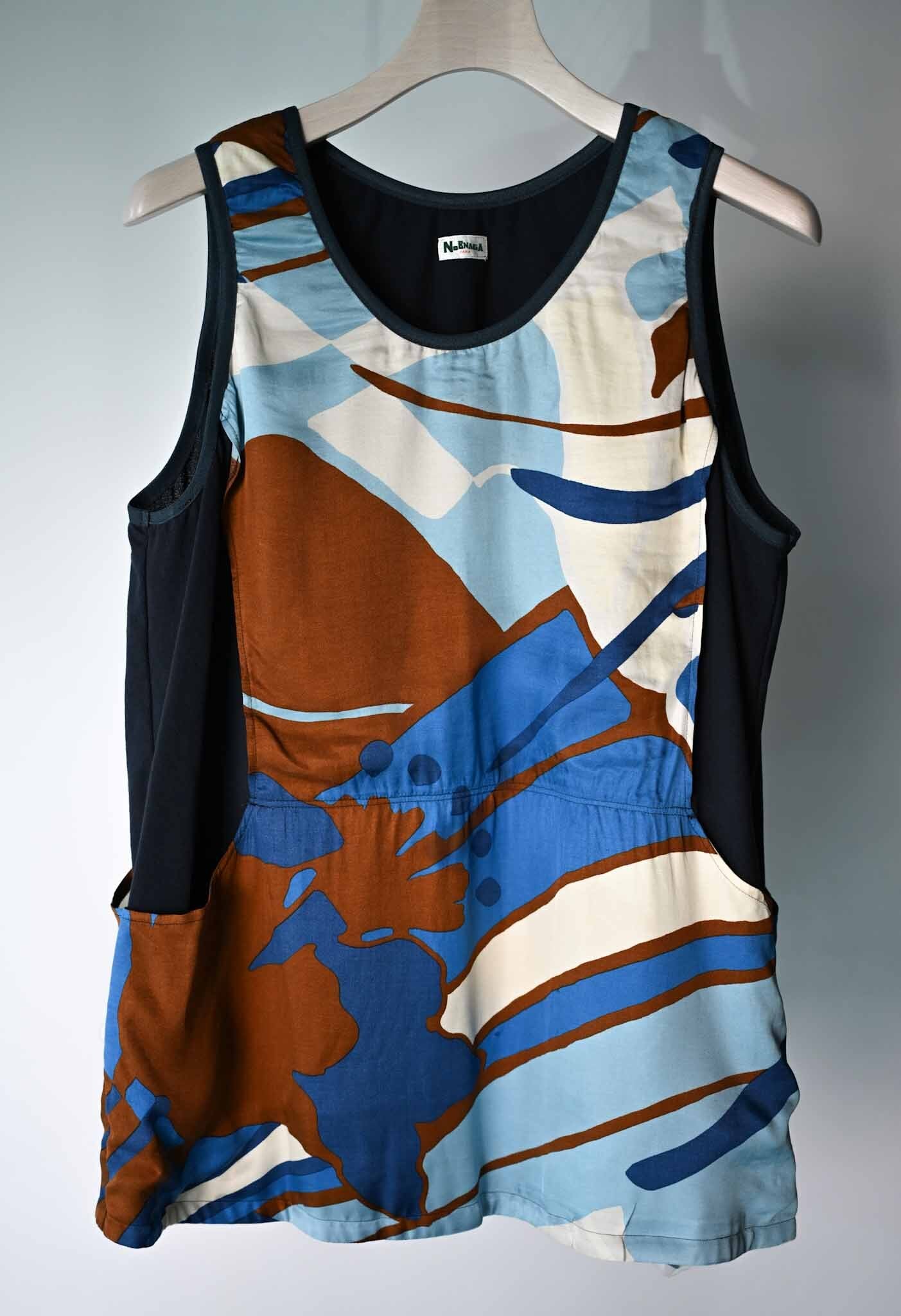 NOBNAGA Paris / Tank top with Contrasting Fabric for the Bodice (221201)