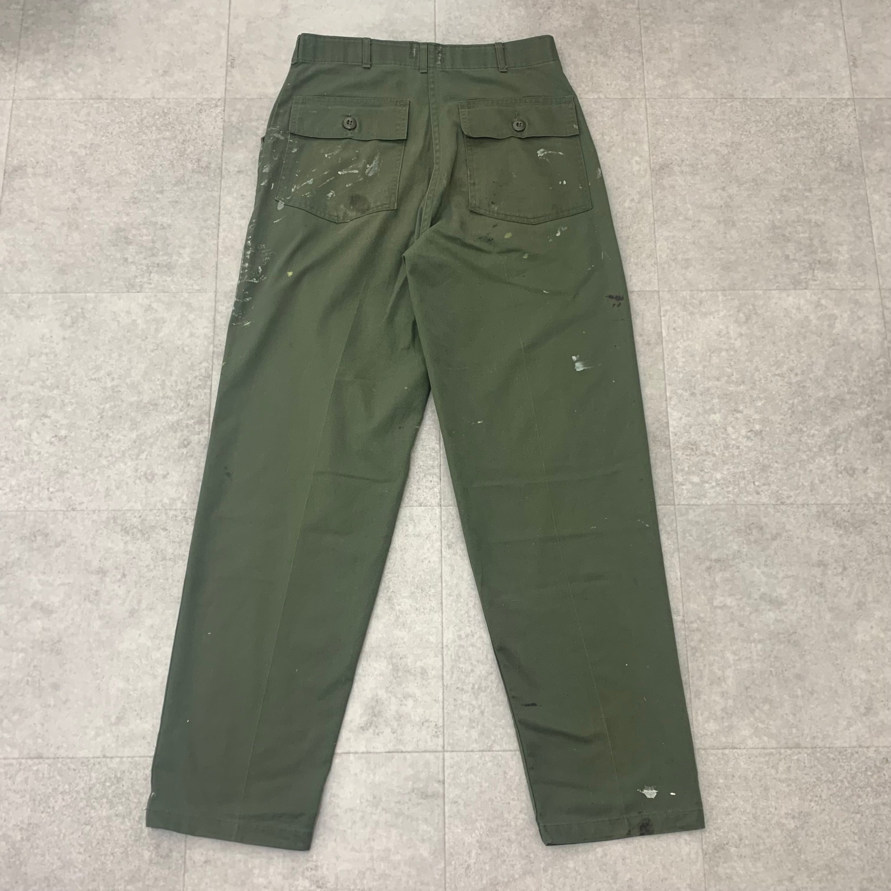 80's アメリカ軍 OG507 ユーティリティ ベイカーパンツ W36×33 GD144