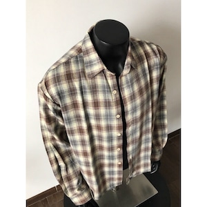 チェックシャツメンズロングシャツジャケット