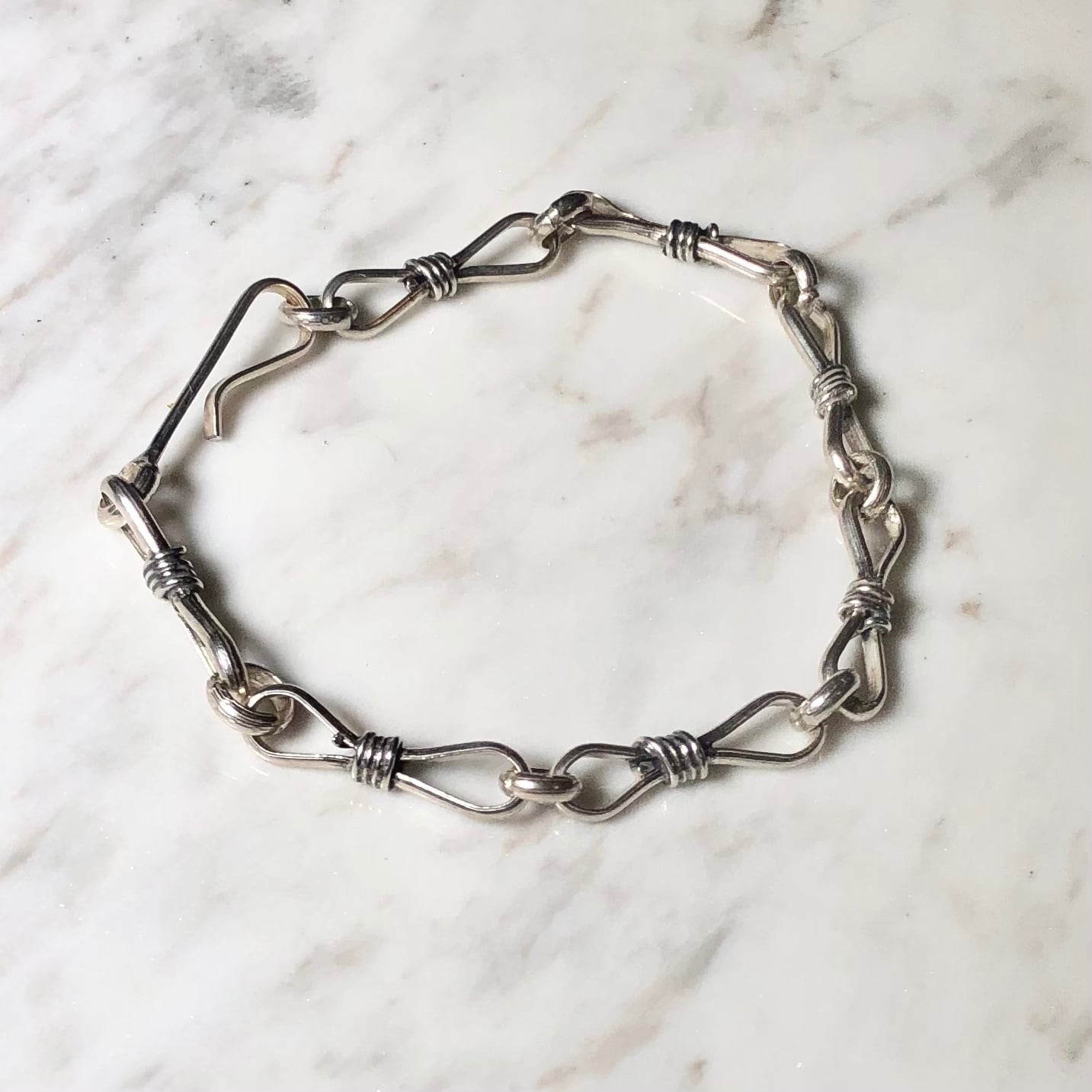 navajo silver knot chain bracelet | NOIR ONLINE