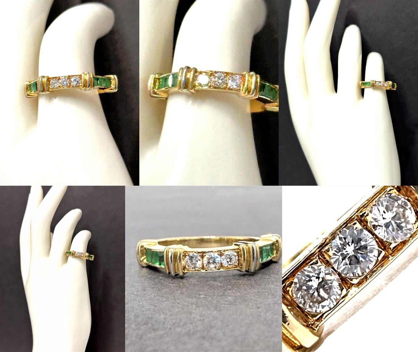 CARTIER カルティエ コンテッサ エメラルド ダイヤモンド リング K18  