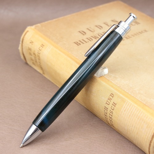 「時代を超える懐古的素材 エボナイト 濃藍色・Pencil 0.5mm」手作りシャープペン Viriditas 手作りペン