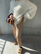 【25aw・再販】Rib-hem Knit Jogger Pants_Ivory・Beige