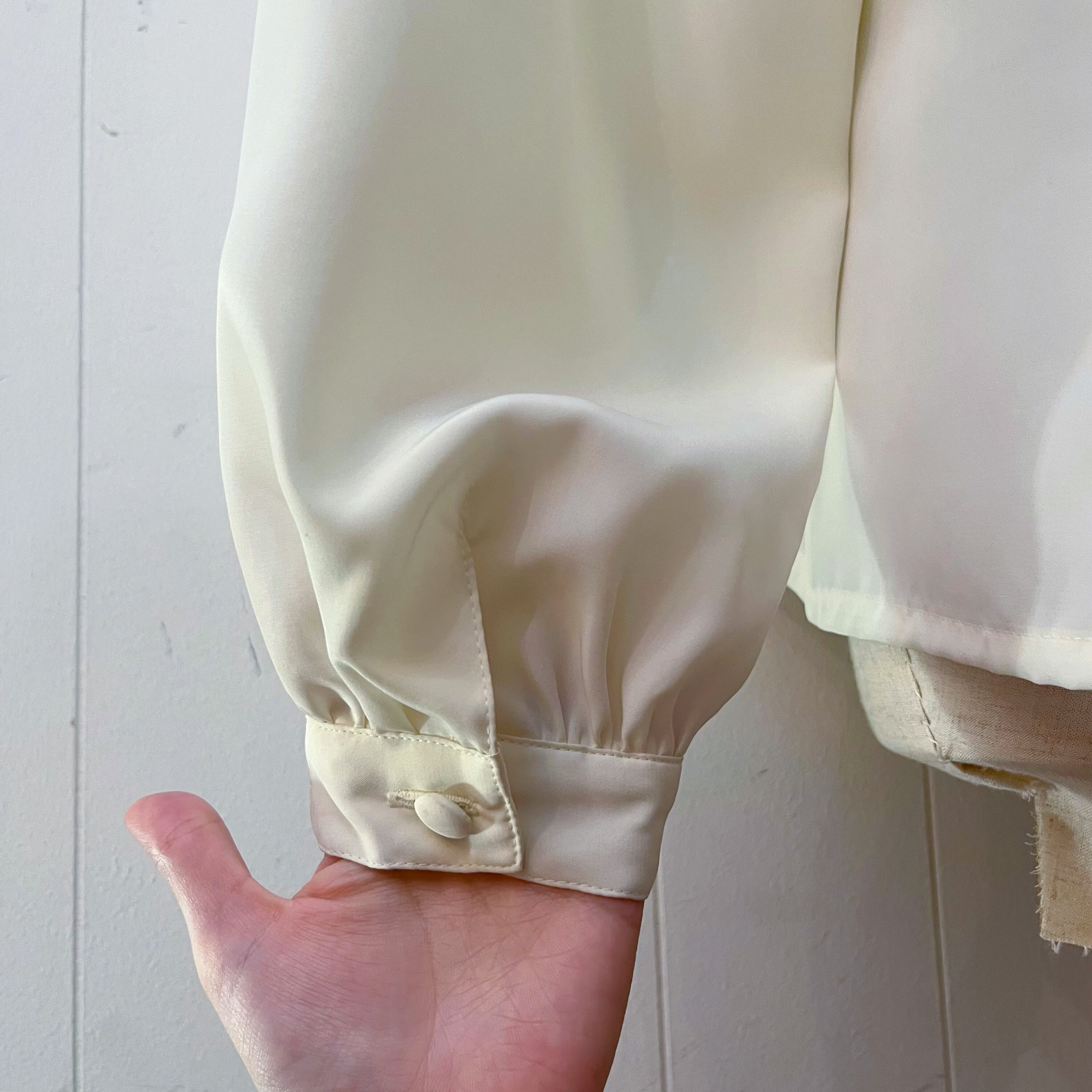 ribbon botanical embroidery blouse
