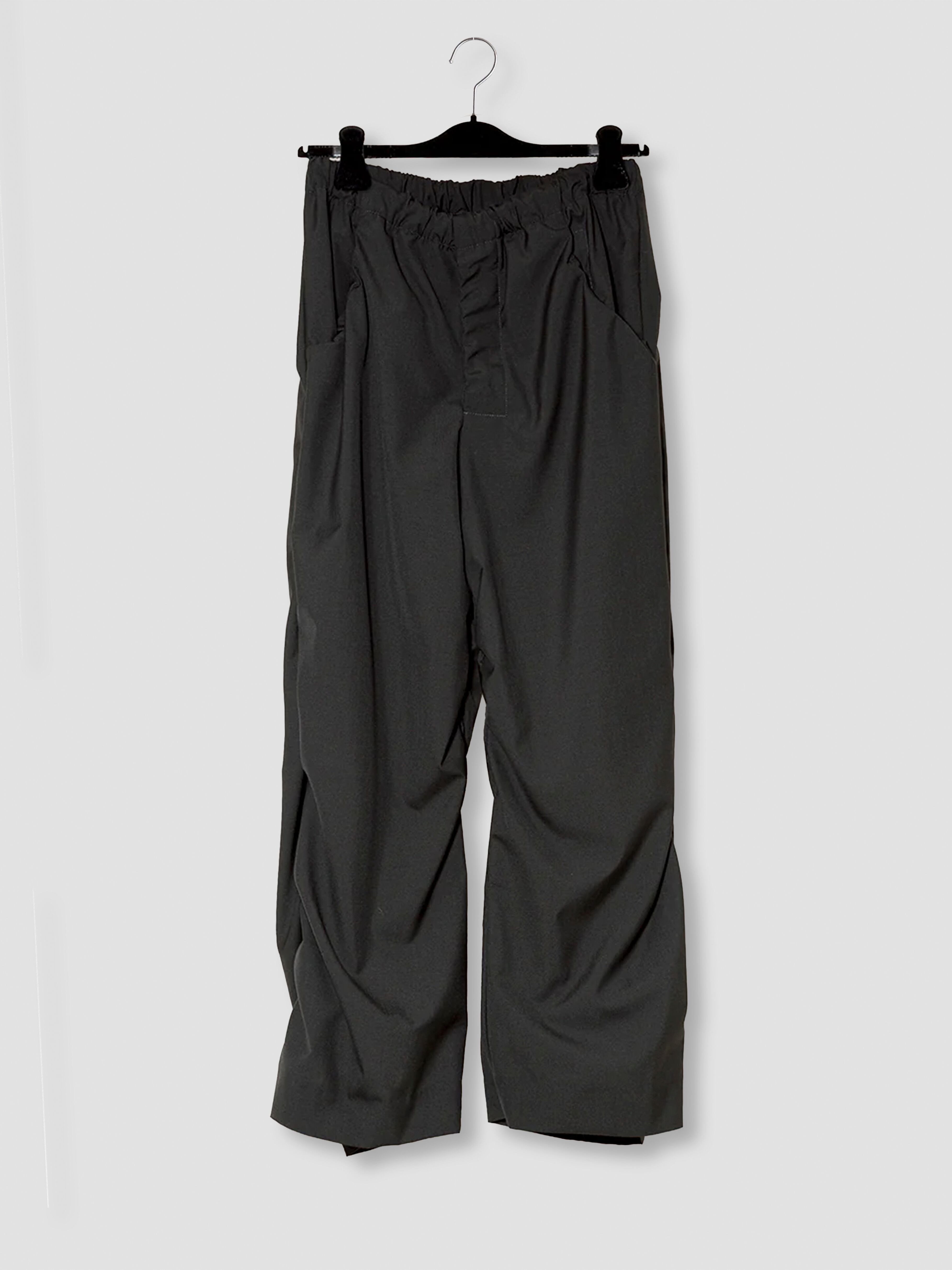 GABRIELA COLL GARMENTS SUMMER WOOL DRAPED TROUSERS BLACK S14-267