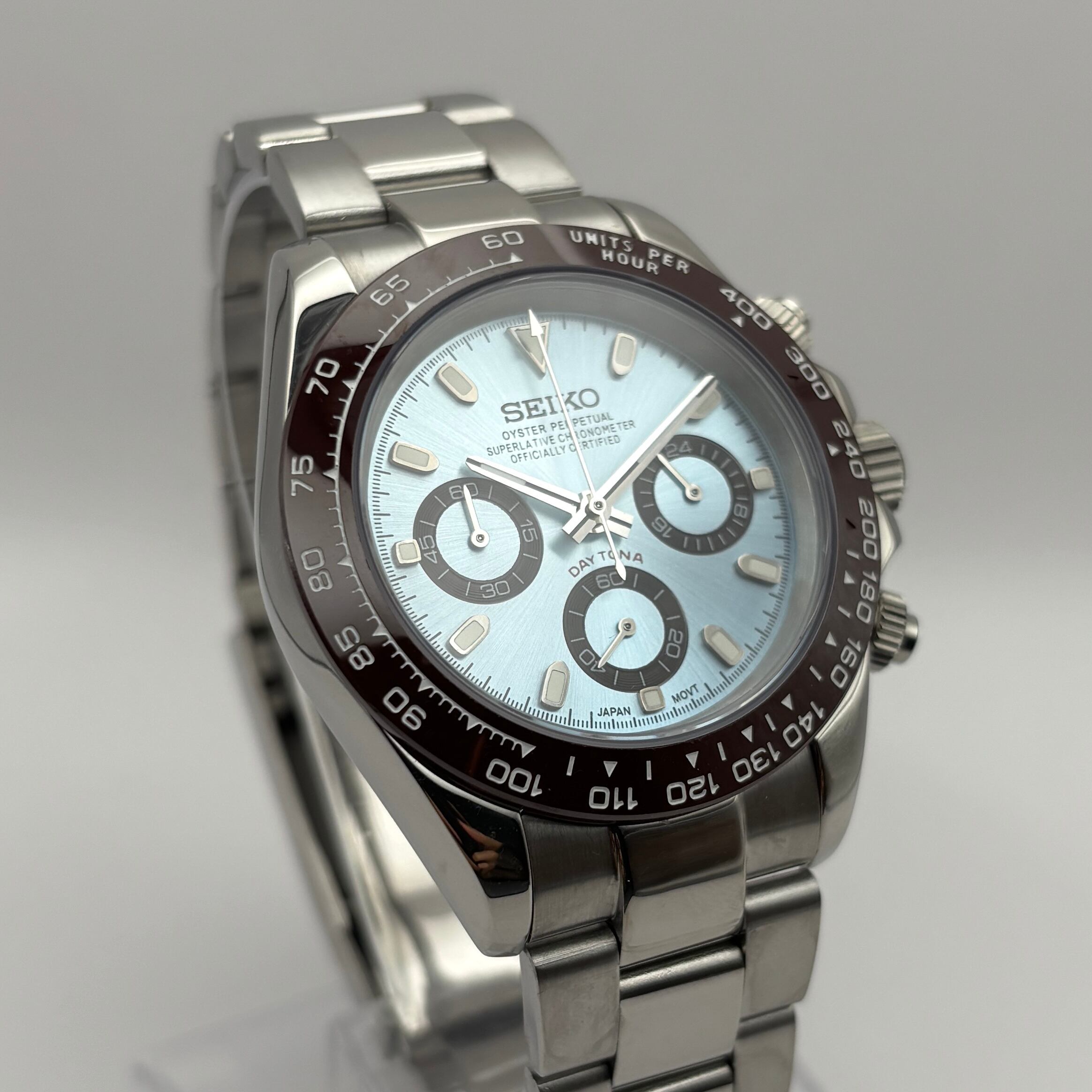 デイトナ アイスブルー MOD VK63 SEIKO MOD デイトナ アイスブルー | seiko mod専門店 MOD ONE