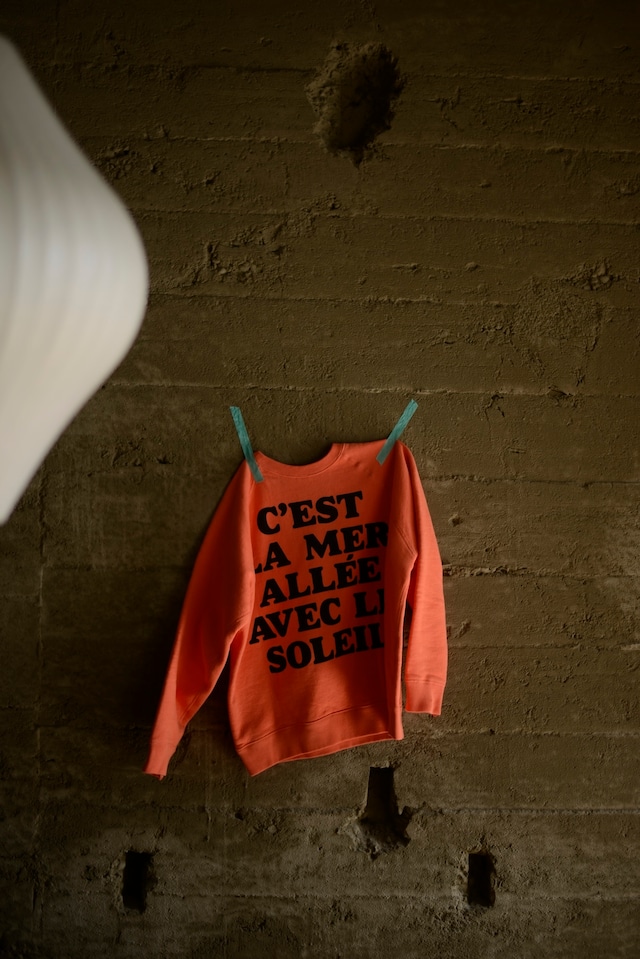 Godard / 1960s style print sweat (orange)