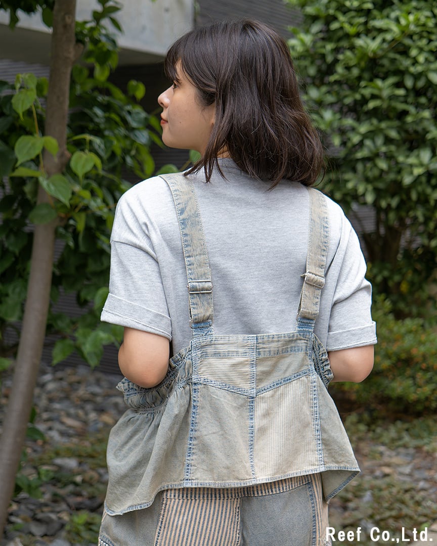 パネルHICKORYデニムビスチェ】 ST-226014 Brand：mililopiulu | Reef