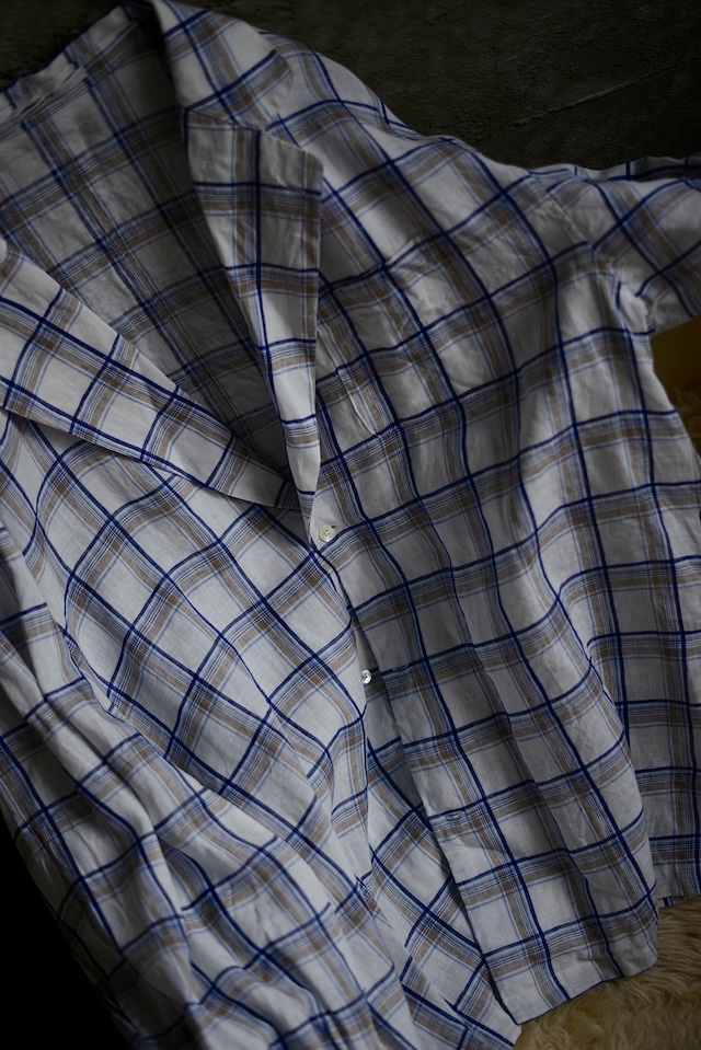 ANSNAM / Ex. Big pajacket (check linen / Italia)