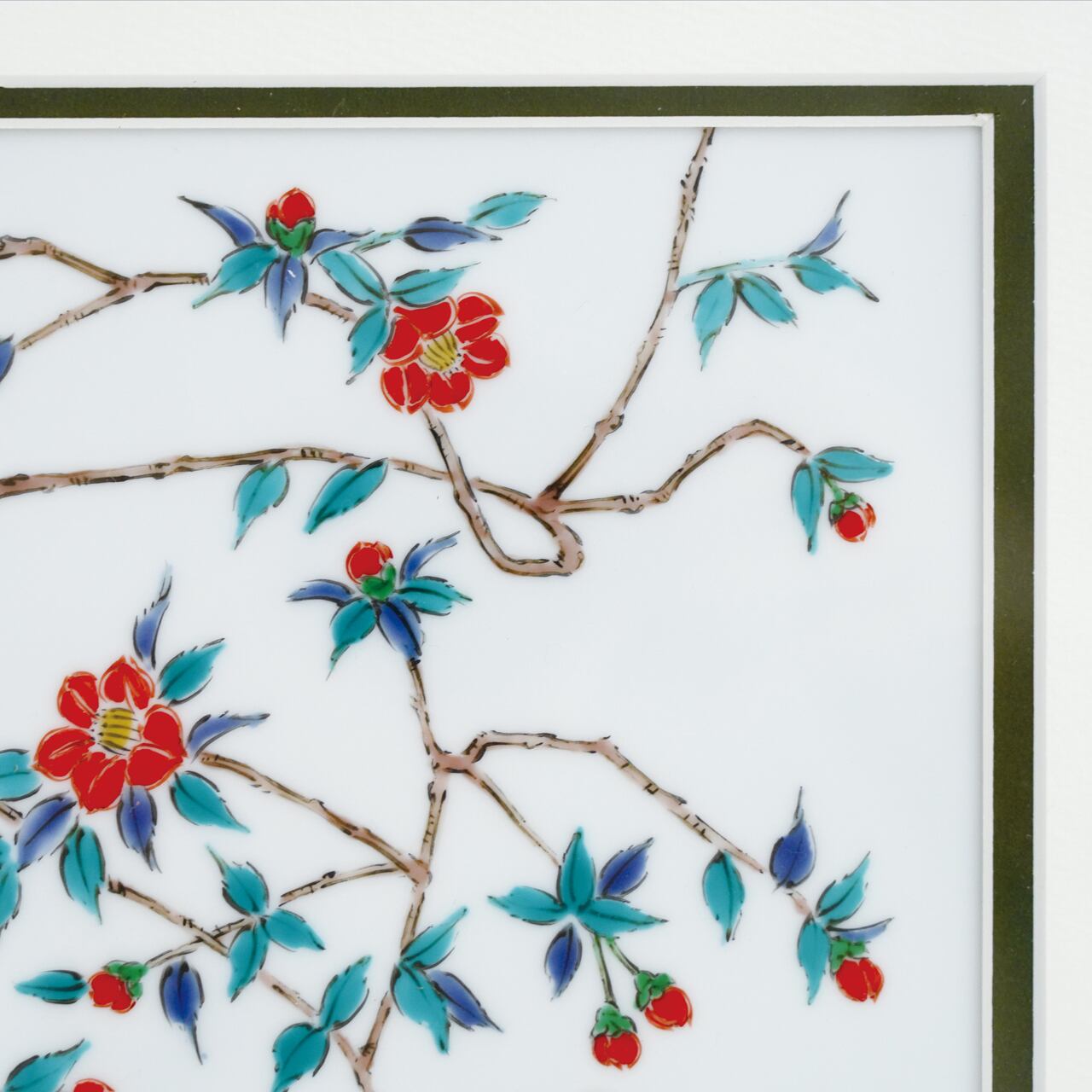 やぶ椿 陶額 | 肥前赤絵窯元 鷹巣