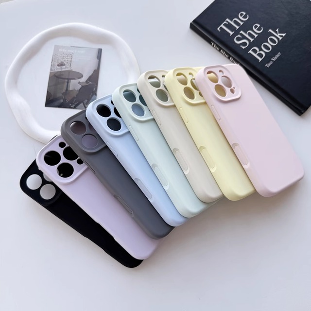 全8色 iPhone 17/16/15/14/13/12 Pro Max対応 ふんわり パステルカラー